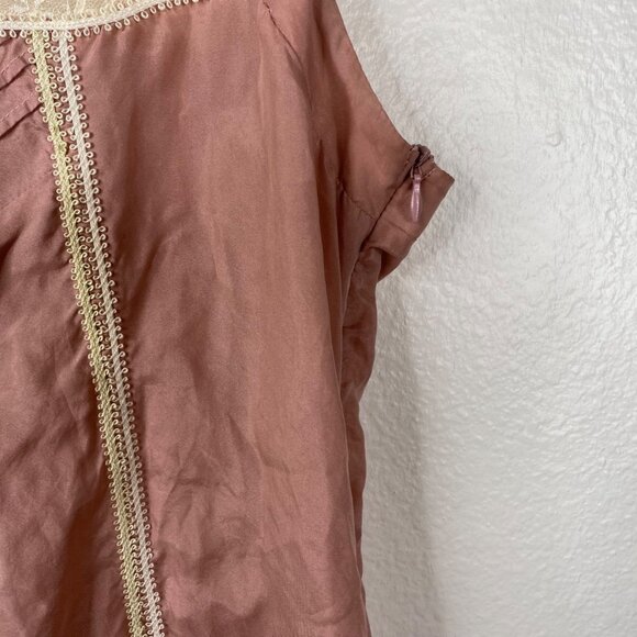 Sparkle and Fade Women's Silk Lace Coquette Feminine Dress Pink Size S - Picture 9 of 14